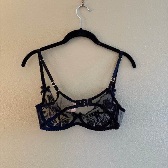 Agent Provocateur Winnette Plunge Underwired Bra in Black Size 36B - Picture 3 of 5